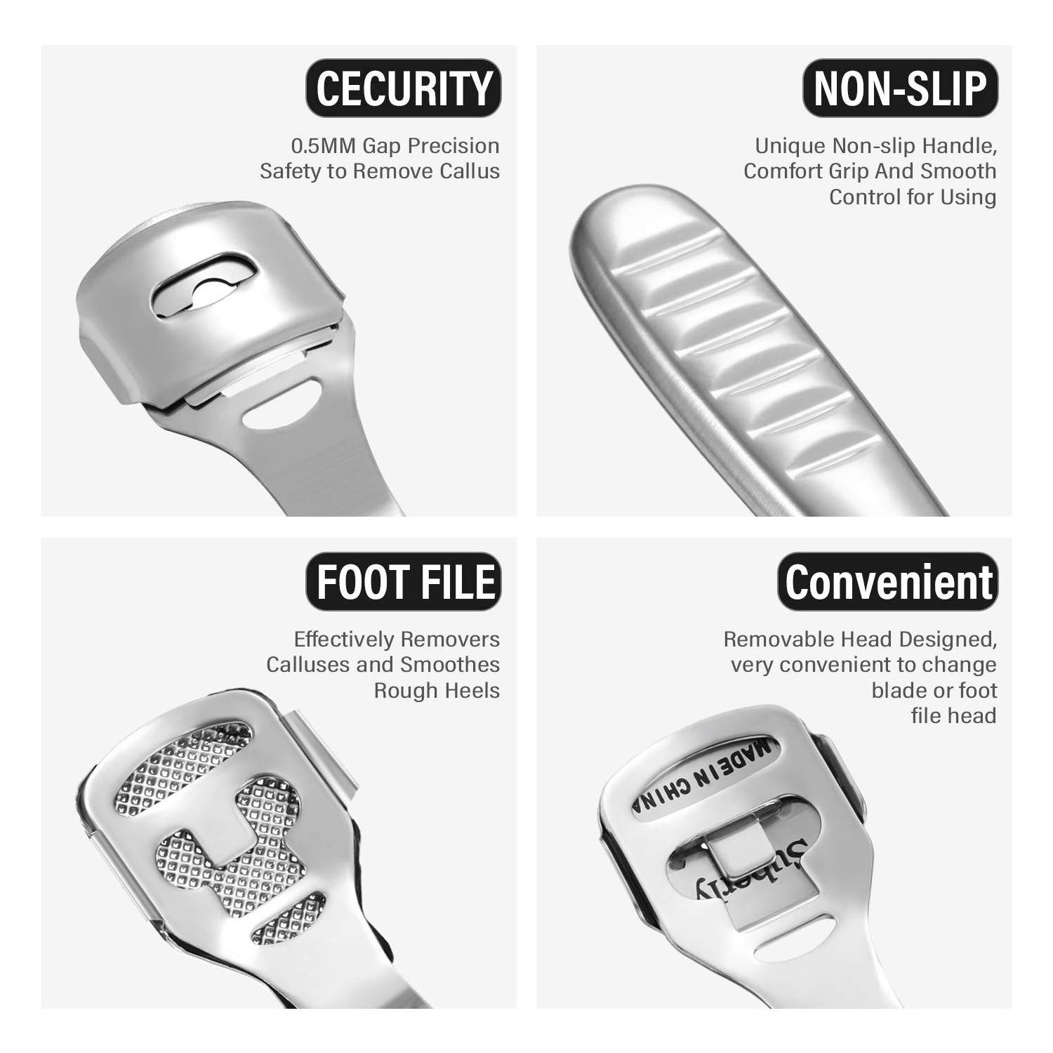 Callus Shaver Pedicure Set Stainless Steel Foot File Hard Dry Skin Remover For Hand Feet