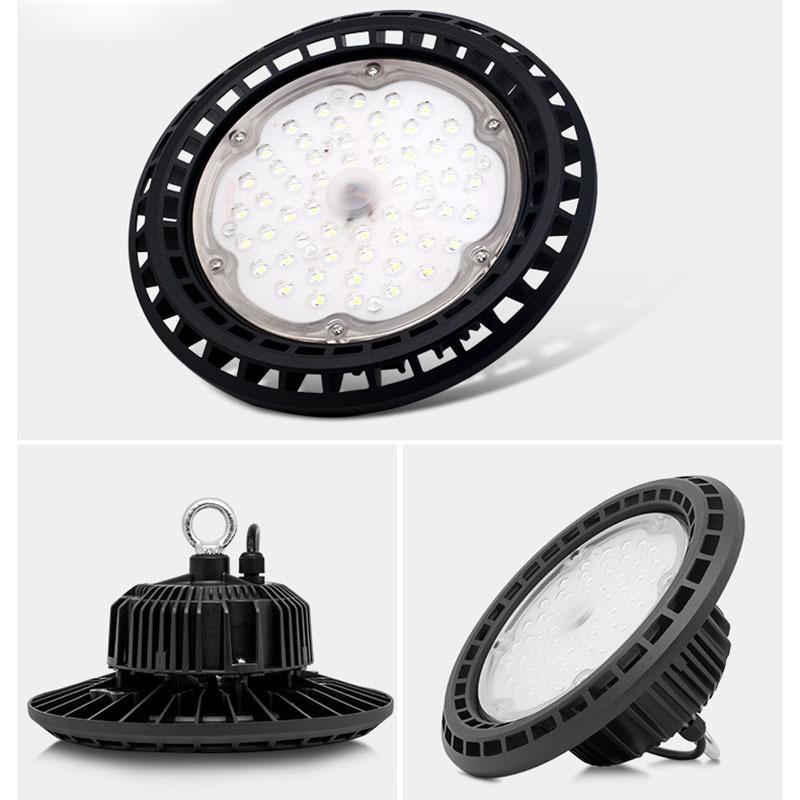 150W Daylight IP65 Industrial Warehouse Workshop Lighting 100W UFO LED High Bay Light with 5ft Cable US Plug