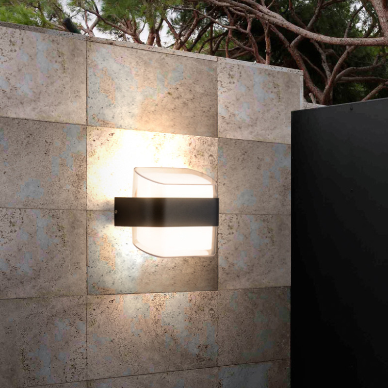 Up And Down Waterproof IP65 Cube 12W LED Wall Lamp AluminumDecoration Wall Mounted Garden Porch Light