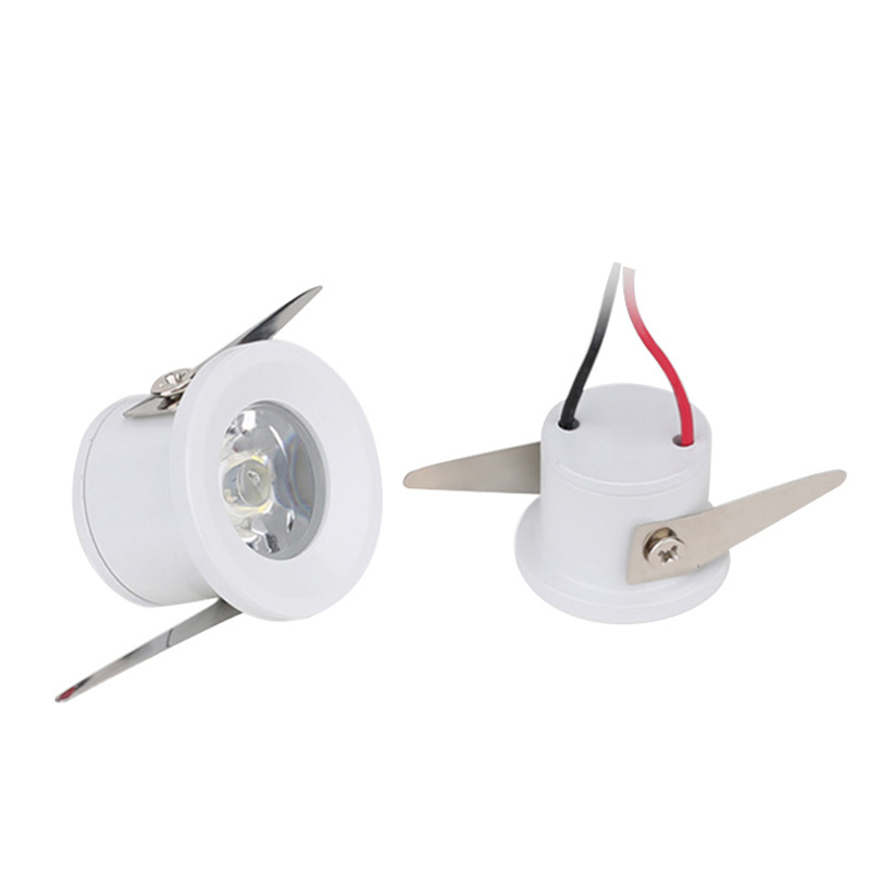 Recessed ceiling 1W DC12V 220V cabinet counter display showcase 25mm mini Led spotlight