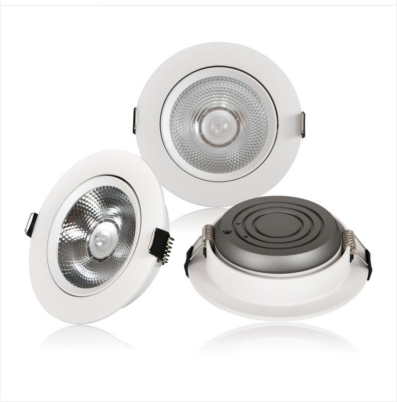 Ceiling recessed spot light hotel home shop high quality round 75mm 55mm wall washer adjustable cob decorative led spotlights