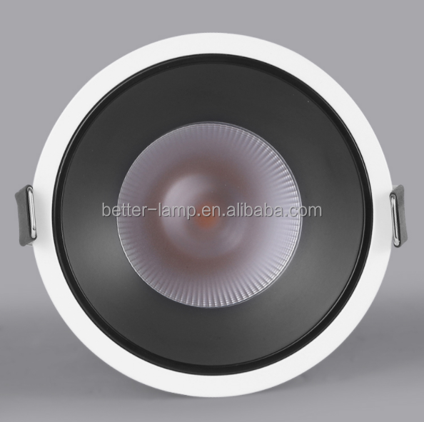 Indoor modern trimless round recessed spotlight anti glare mini narrow frame cob ceiling hollow led spot light