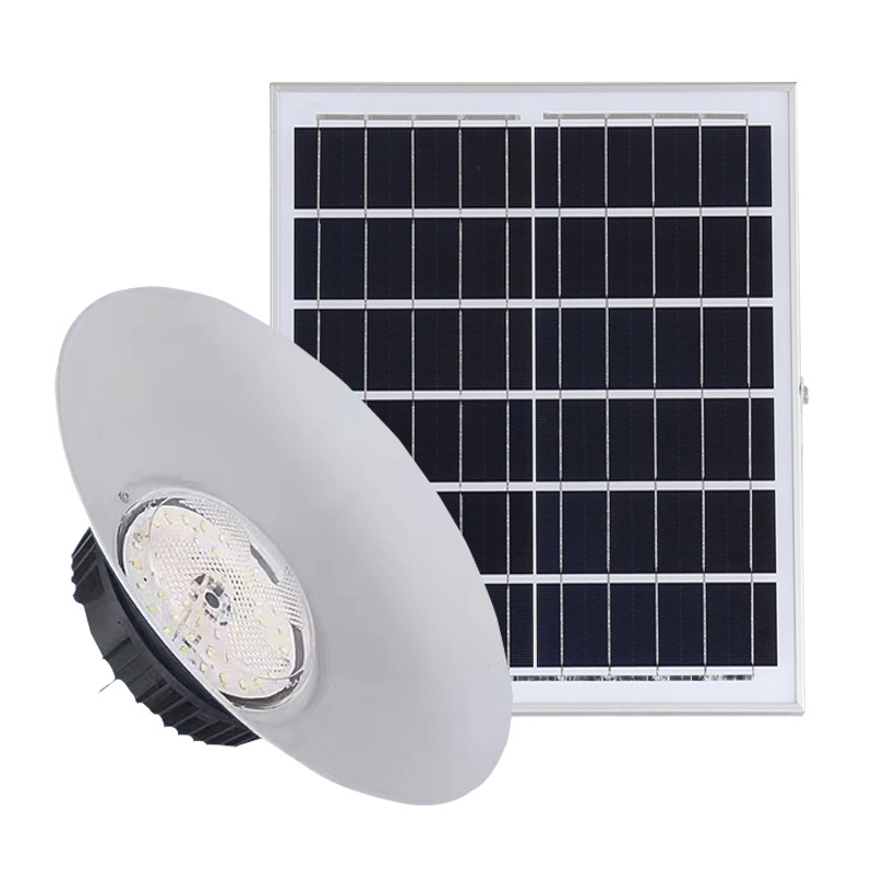 Solar ceiling pendant light new outdoor indoor warehouse garden 100W 150W IP65 solar powered highbay light