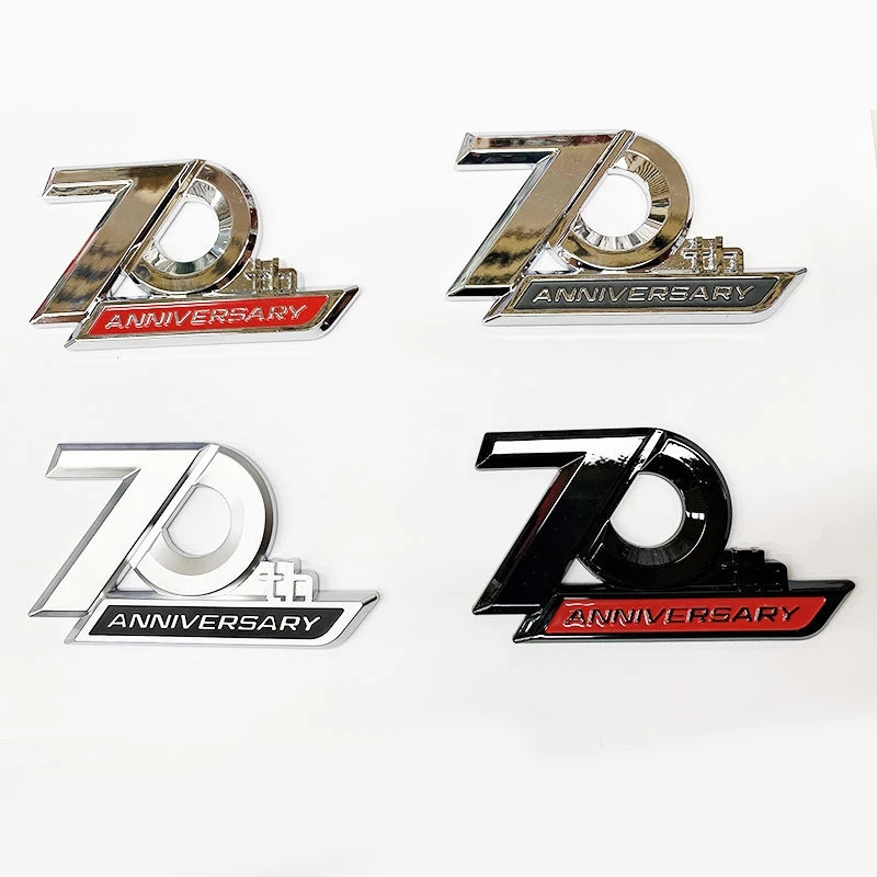 Car Sticker 70th Anniversary Emblem Logo For Toyota Land Cruiser LC200 LC300