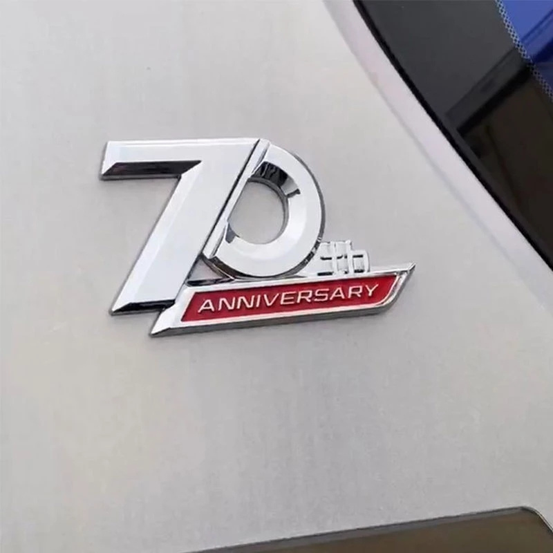 Car Sticker 70th Anniversary Emblem Logo For Toyota Land Cruiser LC200 LC300