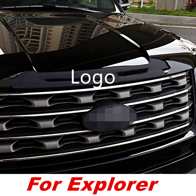 Car Styling Car Accessories Car Chrome Bonnet Emblem 3D Logo Alphabet Sticker For Ford Explorer 2010- 2021 Accessories