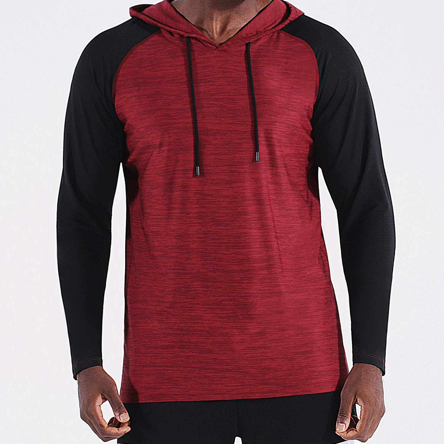 Breathable Hoodie Shirt Athletic Fitted Anti-Sweat Activewear Hoodies Pull Over Hoodies