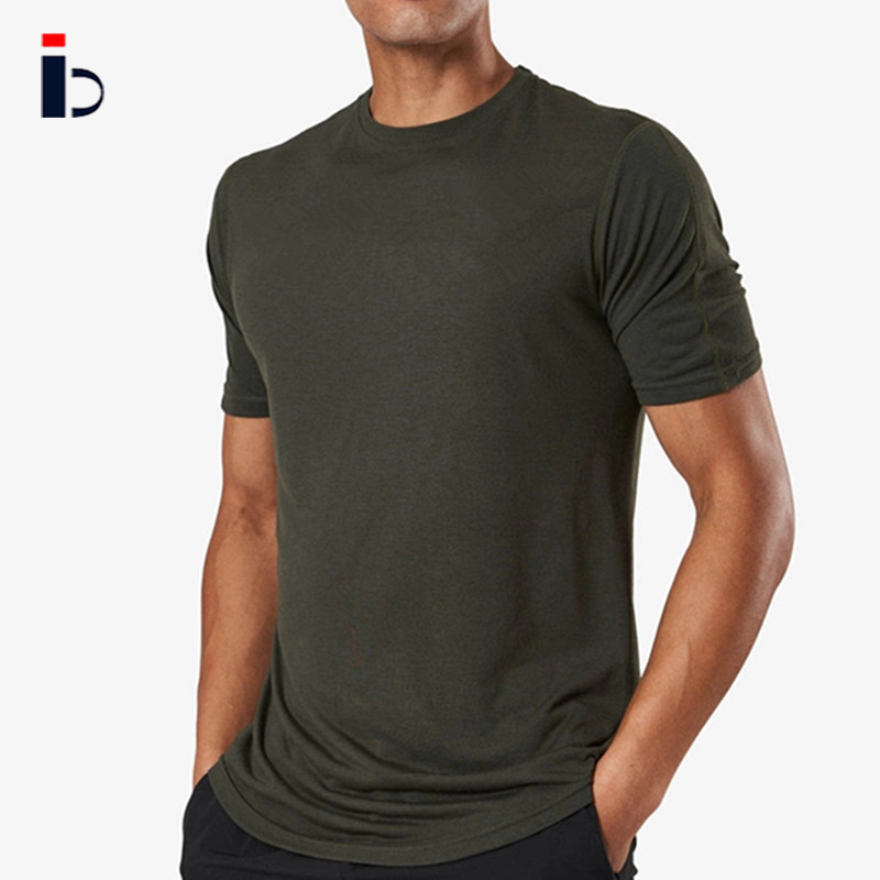 High Quality Wholesale Round Neckline Men 90 Polyester 10 Spandex Men Gym's T Shirt