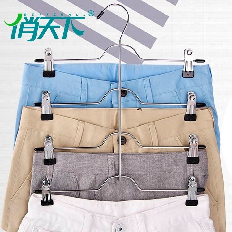 Multifunctional Clothes Hangers Pants Storage Hangers Trousers Clip Save Space Cloth Rack