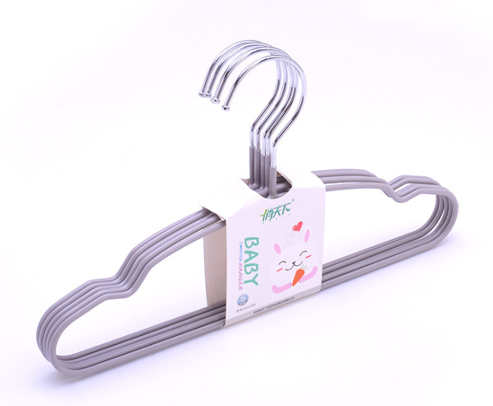 Supplier wholesale strong Bulk Non-Slip Thin Slim stainless steel wire  baby metal clothes hangers