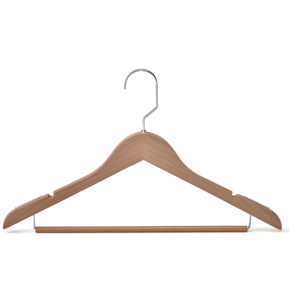 Wholesale Suit Hangers for Clothes Premium Quality Wooden Coat  with logo Strong and Durable Suit Hanger