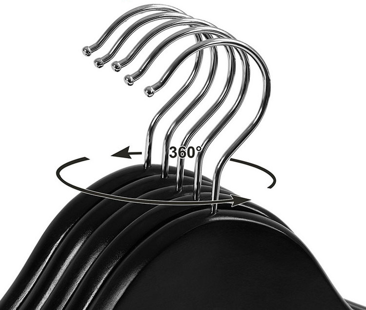 2023Betterall black wooden clothes coat suit hangers for black top hanger