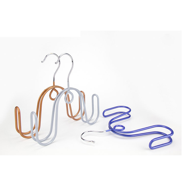 Wholesale colored High quality metal shoes hanger rack non slip pvc coated hardware hooks hangers