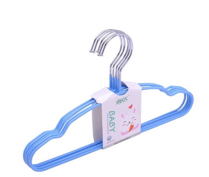 High quality Infant Durable  PVC coated Metal Hangers for Baby Kids Clothes Support with Factory Price