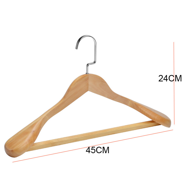 Luxury custom logo unique garment coat jacket suit clothes Coat Hangers Shirt Sweater wooden hangers