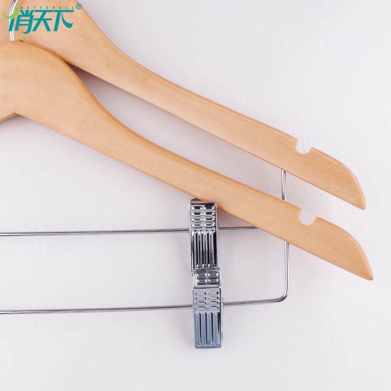 Betterall Hangers for Clothes Wood Pants Custom Metal Clip Adult Bottom Cedar Cheap Cloth Clothes Hanger