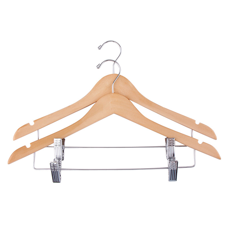 Betterall Hangers for Clothes Wood Pants Custom Metal Clip Adult Bottom Cedar Cheap Cloth Clothes Hanger