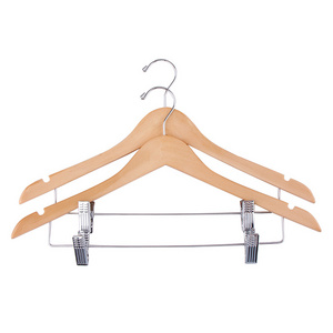 Betterall Hangers for Clothes Wood Pants Custom Metal Clip Adult Bottom Cedar Cheap Cloth Clothes Hanger