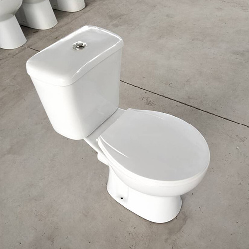 Washdown Bathroom Floor Mounted Toilet Ghana Wc Toilet Africa Wc Two Piece Toilet for Sale Ceramic China White Color