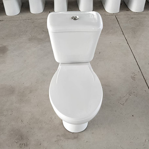 Washdown Bathroom Floor Mounted Toilet Ghana Wc Toilet Africa Wc Two Piece Toilet for Sale Ceramic China White Color