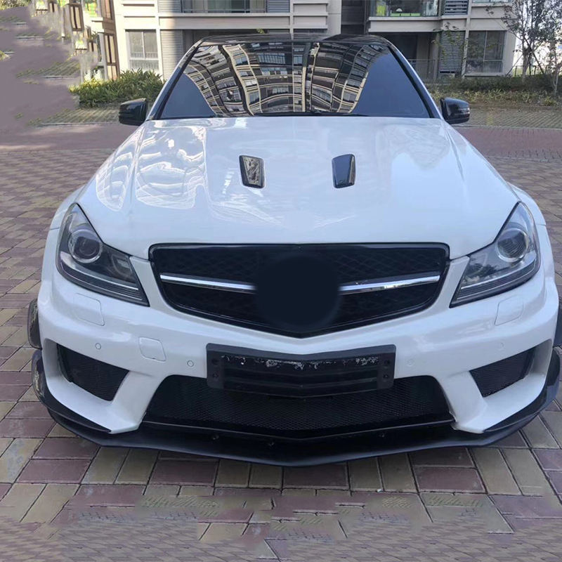 BTC High Quality Car Wide Body kit For Benz C-Class W204 C63 Normal coupe Update to Black Series style front rear bumper hood