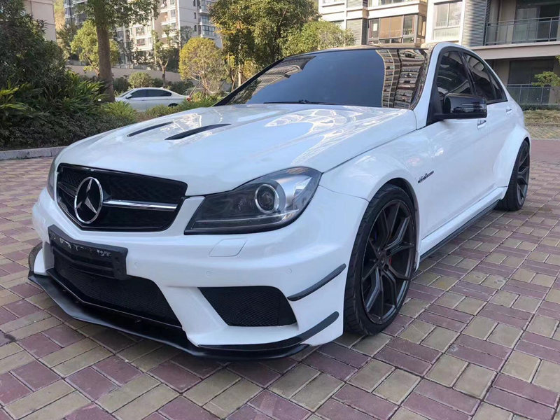 BTC High Quality Car Wide Body kit For Benz C-Class W204 C63 Normal coupe Update to Black Series style front rear bumper hood