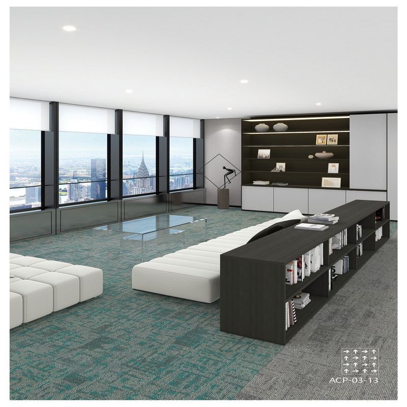 Modern Design Black Removable Self Adhesive 50x50cm Fireproof Stain Resistant Commercial 60*60cm Hotel Office Nylon Carpet Tiles