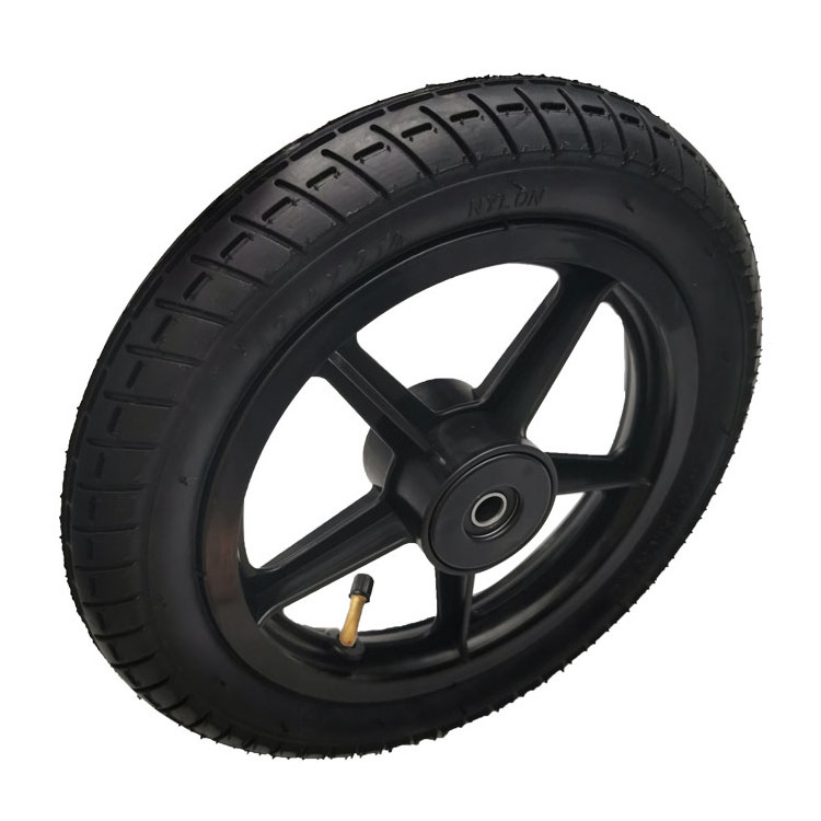 High Quality 5-Spoke Bearing Type 12 1/2x2 1/4 Inflatable Rubber Plastic Wheels for Baby Stroller