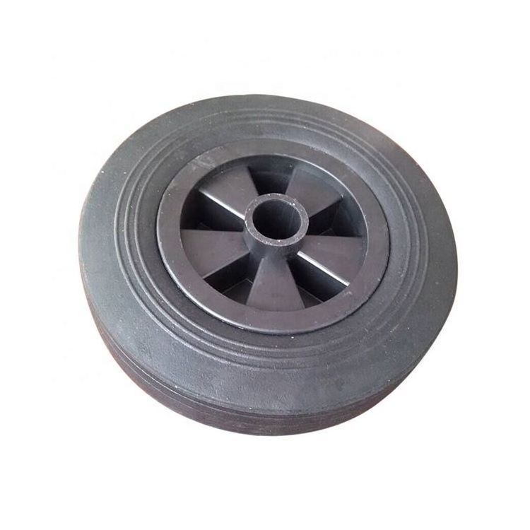 High Quality 8 inch 200x50 Trolley Front Wheel Plastic Solid Rubber Powder Tire