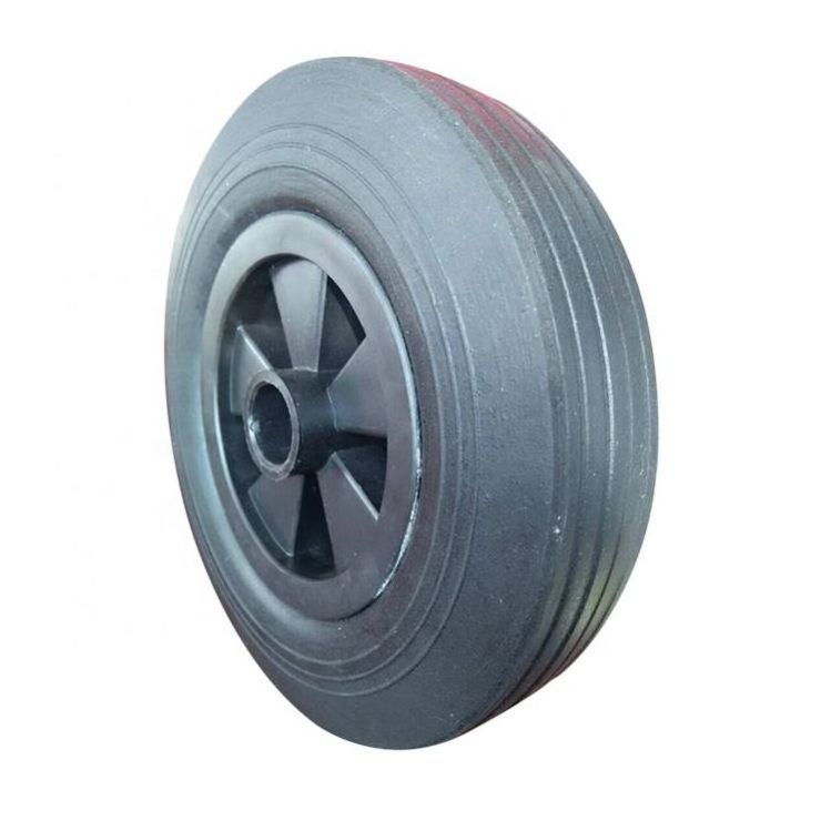 High Quality 8 inch 200x50 Trolley Front Wheel Plastic Solid Rubber Powder Tire