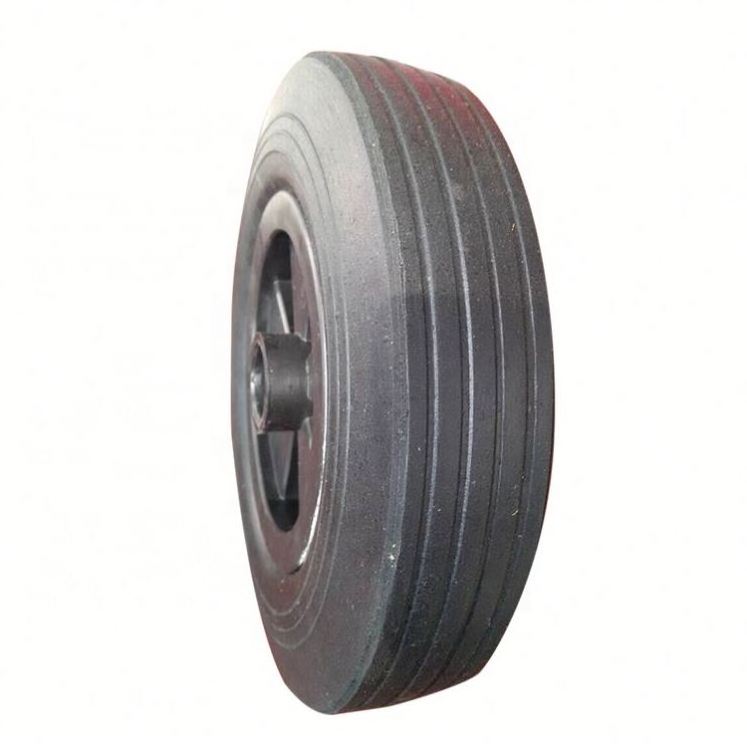 High Quality 8 inch 200x50 Trolley Front Wheel Plastic Solid Rubber Powder Tire