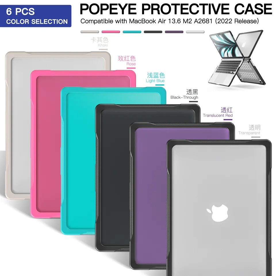 Newest Private Label Full Protection Slim Shockproof Hybrid Hard Matte PC Case For Macbook Air13 A2337 M1 A2179, A1932