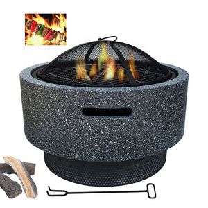 Hot Sale Customized Garden MGO Fire Pit for Outside Wood Burning Camping Fire Pit Steel Mesh Wood Fuel Firepit