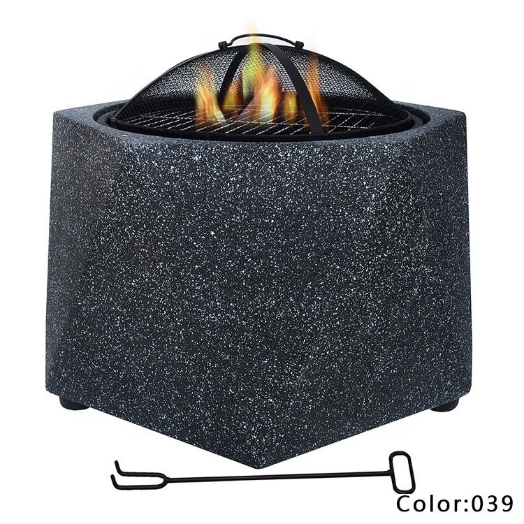 Round Outdoor Heating Stove Barbecue Stove Brazier Garden Courtyard Fireplace Fire Pit Bbq Fire Pits Wood Burning Outdoor Garden