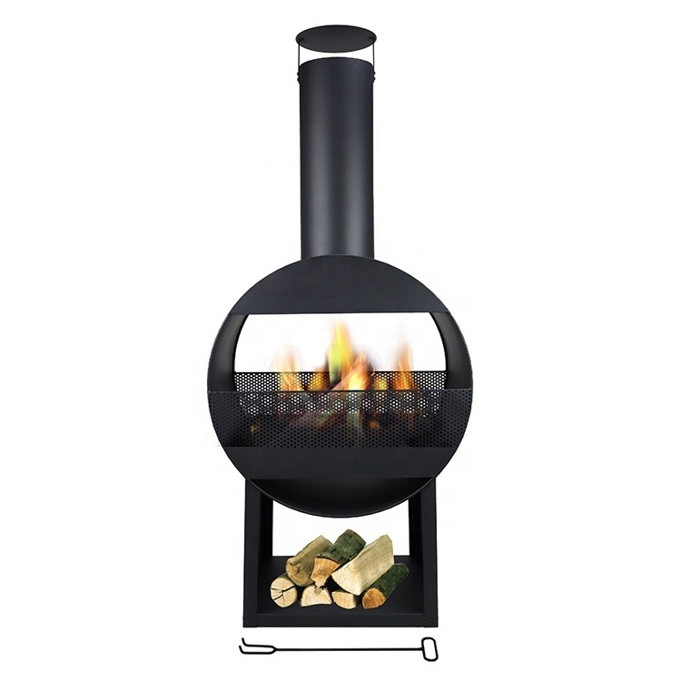 Modern Outdoor Wood Burning Fireplace Modular Steel Chimney Fire Pit with High Temperature Powder Coating Wood Stoves for Sale