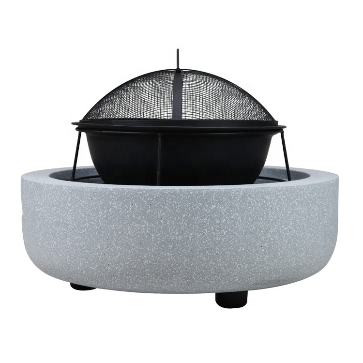 Functional New Design Outdoor Fire Pits with Round Fire bowl Hot Selling Garden BBQ Grill Firepit with 360 View of the Fire