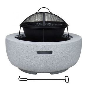 New Design BBQ Grills Wood Burning Environmental Protection Without Electricity Fire Pit BBQ With Cooking Grid Outdoor Fire Bowl