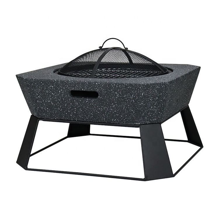 Hot Sale Garden Grill Fire Bowl Fire Pit for Camping Patio BBQ Outdoor Wood Stove BBQ Frame Mesh Fire Pit with Cooking Grid