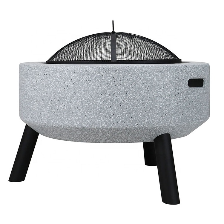 Wholesale Outdoor Magnesium Oxide Firepit Garden Wood Burning Patio Fire Pit Outdoor Black BBQ Fire Pit Grills for Cooking