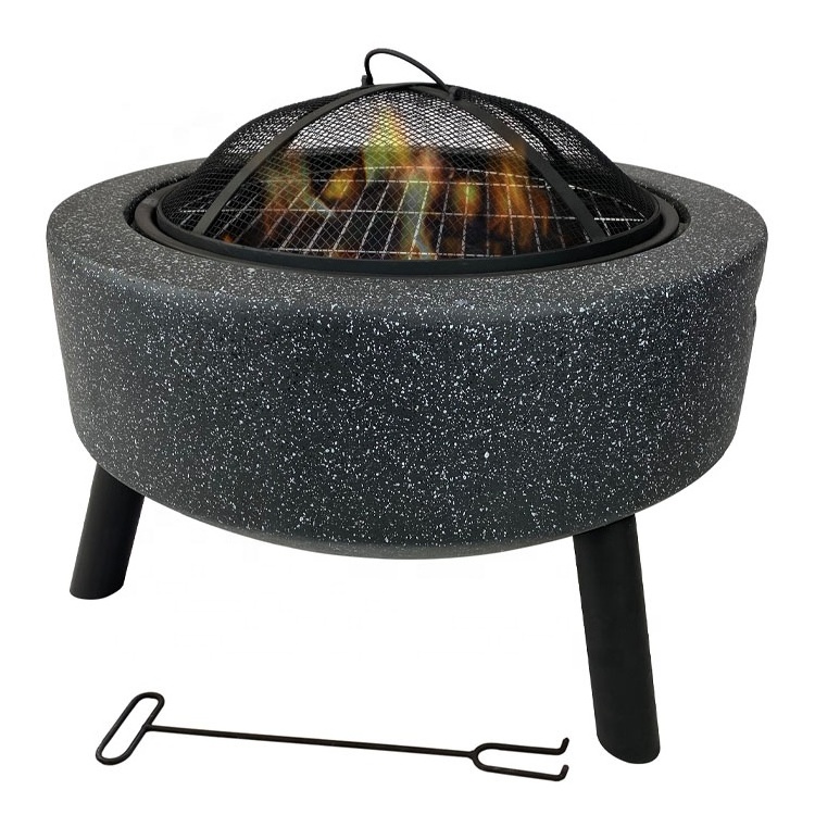 Wholesale Outdoor Magnesium Oxide Firepit Garden Wood Burning Patio Fire Pit Outdoor Black BBQ Fire Pit Grills for Cooking