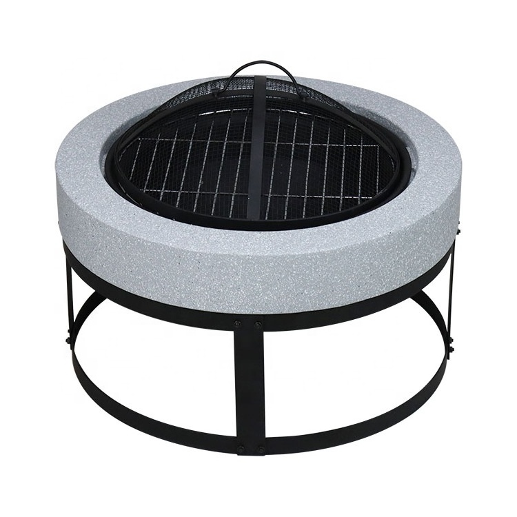 Custom Charcoal Fire Pit Wood Burning Patio Firepit Dining Table Steel Ring for Fire Pit Grills Camping Heater BBQ