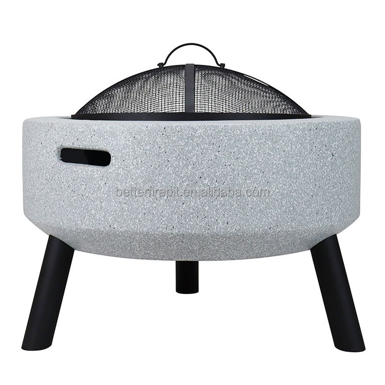 Wholesale Outdoor Magnesium Oxide Firepit Garden Wood Burning Patio Fire Pit Outdoor Black BBQ Fire Pit Grills for Cooking