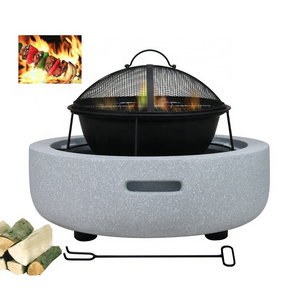 Functional New Design Outdoor Fire Pits with Round Fire bowl Hot Selling Garden BBQ Grill Firepit with 360 View of the Fire