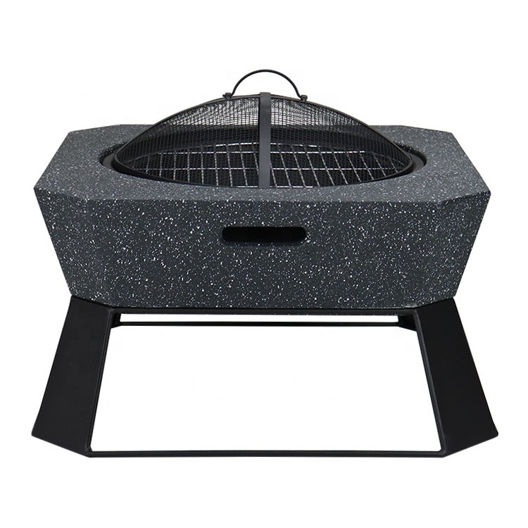 Hot Sale Garden Grill Fire Bowl Fire Pit for Camping Patio BBQ Outdoor Wood Stove BBQ Frame Mesh Fire Pit with Cooking Grid