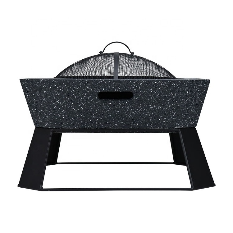 Hot Sale Garden Grill Fire Bowl Fire Pit for Camping Patio BBQ Outdoor Wood Stove BBQ Frame Mesh Fire Pit with Cooking Grid