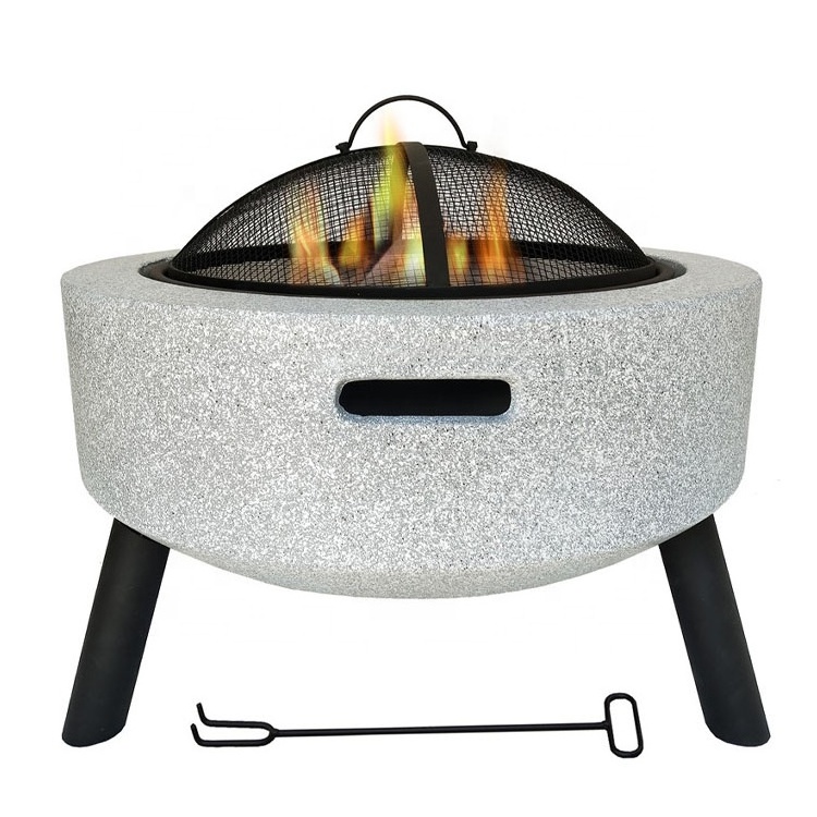 Wholesale Outdoor Magnesium Oxide Firepit Garden Wood Burning Patio Fire Pit Outdoor Black BBQ Fire Pit Grills for Cooking