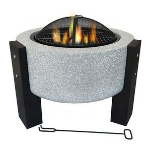 Outdoor Garden Multifunctional Fire Pit BBQ For Heating And Barbecue Round Fire Pit Large Wood Burning Barbecue Fire Pit