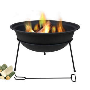 EasyGoProducts Round Small Fire Pits Wood Burning Outdoor Garden Cheap Heaters Mini Metal Firepit for Cold Winter