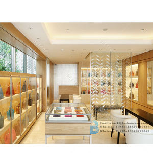 Simple style shop decoration handbag shop display shelf and drawer cabinet for store interior design