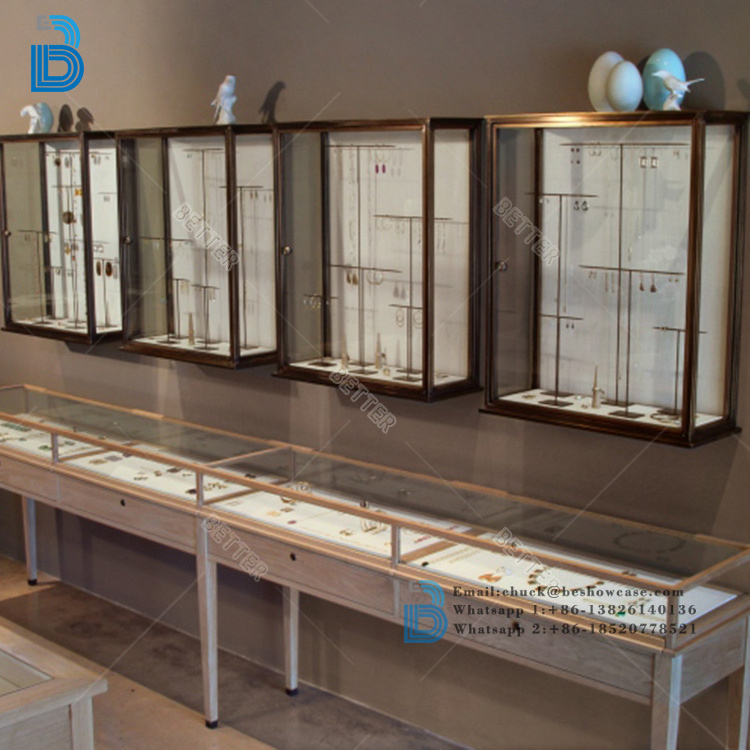 ODM OEM Manufacturer Customized high-end jewelry display counter used jewelry showcases jewelry display cabinet